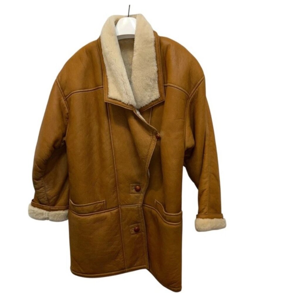 Andrew Marc 100% Leather and Shearling Coat